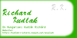 richard kudlak business card