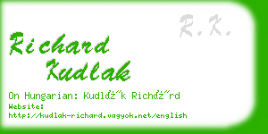 richard kudlak business card